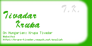 tivadar krupa business card